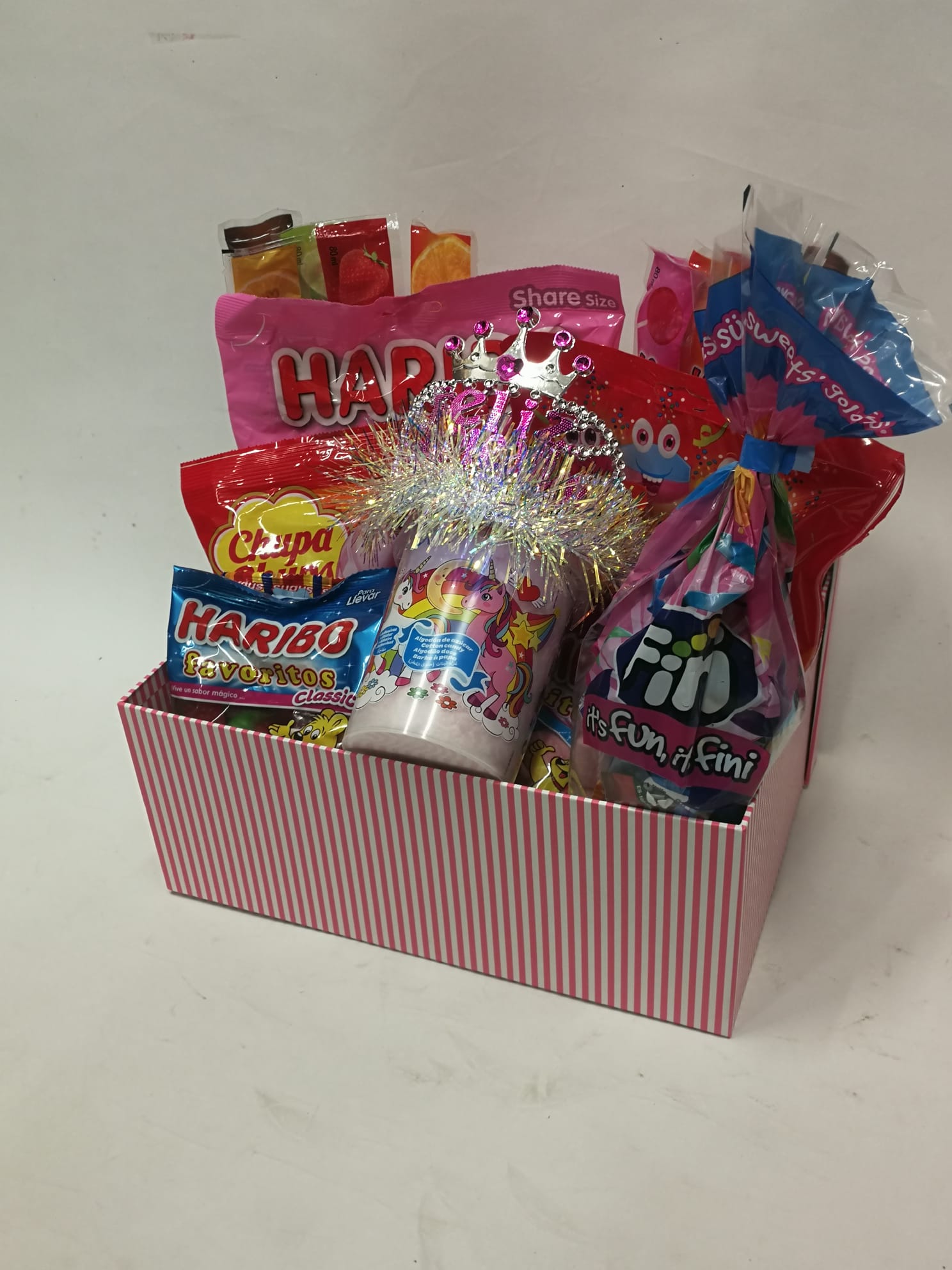 caja cumpleaños niña caja regalo de golosinas dulces