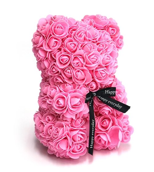 Peluche grande 40 CM mas 1 rosa - Flores de Mallorca