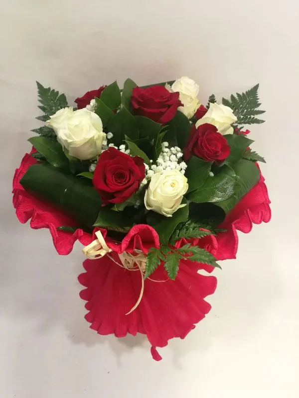 ramo 10 rosas bicolor
