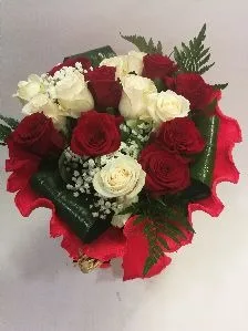 ramo 15 rosas bicolor