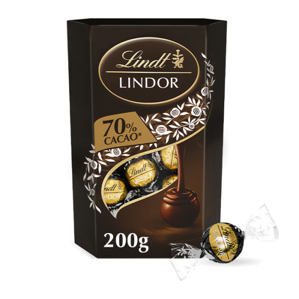 lindor negro70% 200gr