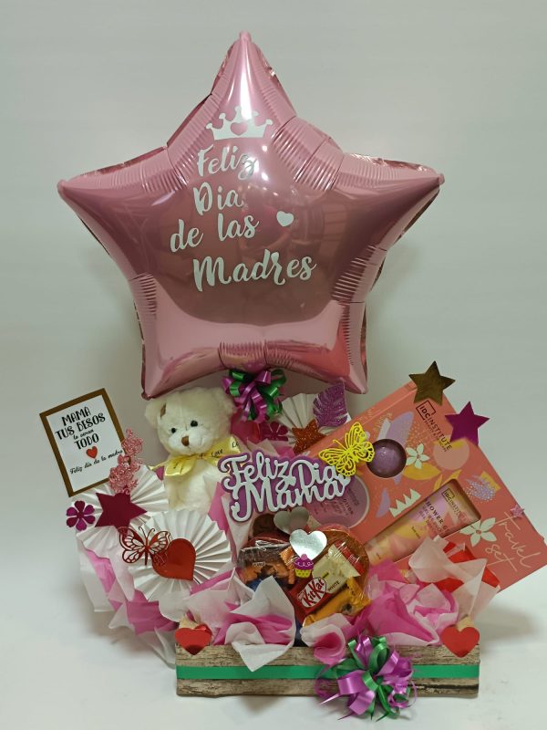 Caja felíz día de las madres. Mamá tus besos...