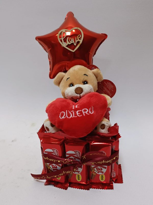 Caja te quiero con peluchin